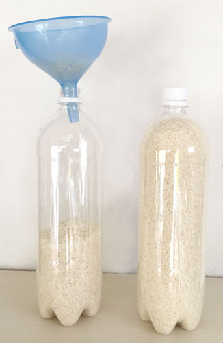 お米をペットボトルに移して保存すれば虫を防げる